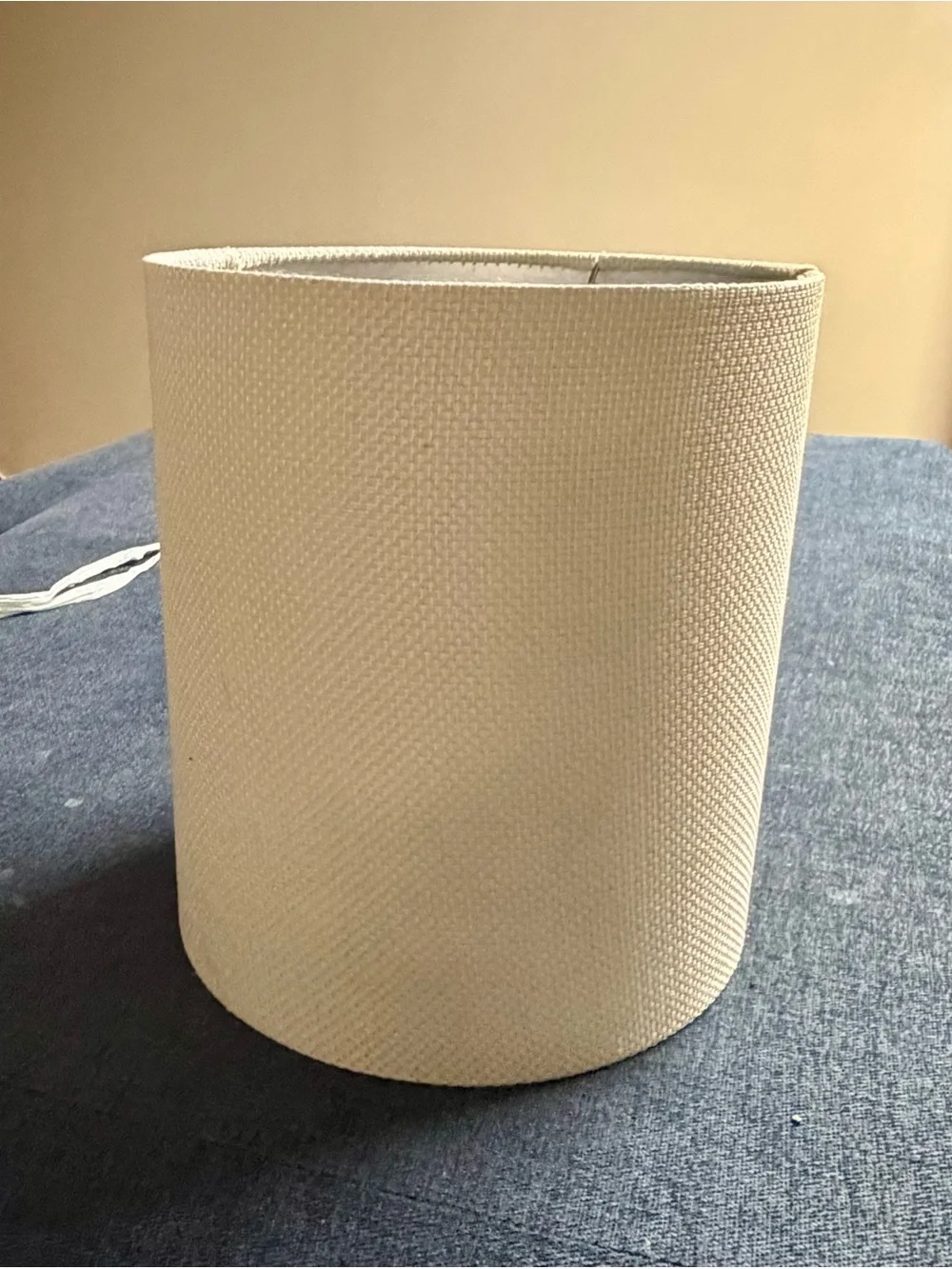 Neutral Cream Textured Drum Lampshade 10” W x 11 L